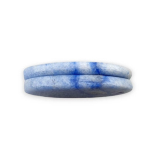 Blue quartz pair of cabochons with hole 27x16 mm no P668