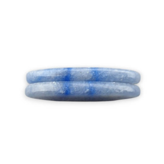 Blue quartz pair of cabochons with hole 28x12 mm no P661