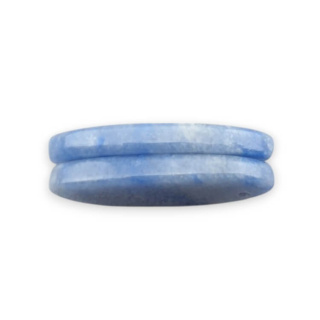 Blue quartz pair of cabochons with hole 29x13 mm no P674