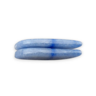 Blue quartz pair of cabochons with hole 30x12 mm no P689
