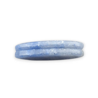Blue quartz pair of cabochons with hole 30x14 mm no P660