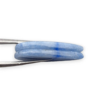 Blue quartz pair of cabochons with hole 30x14 mm no P677