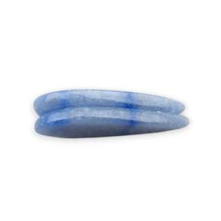 Blue quartz pair of cabochons with hole 30x15 mm no P694
