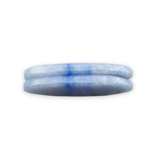 Blue quartz pair of cabochons with hole 31x12 mm no P700