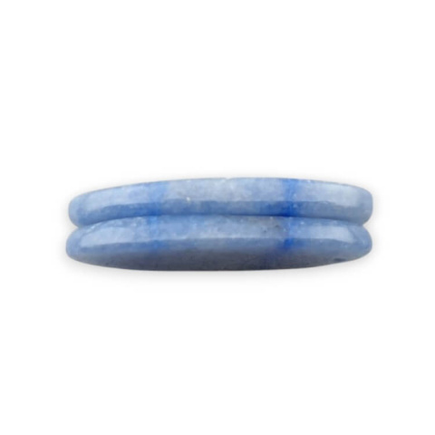 Blue quartz pair of cabochons with hole 31x13 mm no. P684 Blue quartz pair of cabochons with hole 31x13 mm no. P684
