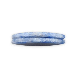 Blue quartz pair of cabochons with hole 33x13 mm no P675