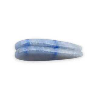 Blue quartz pair of cabochons with hole 36x16 mm no P697