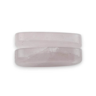 Pink quartz pair of cabochons with hole 21x12 mm no P791