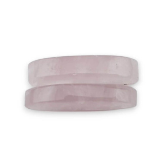Pink quartz pair of cabochons with hole 22x12 mm no P778