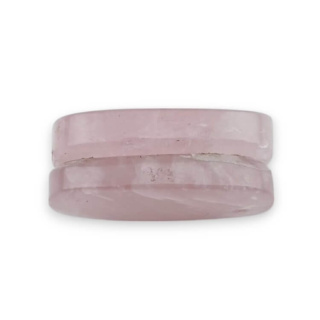 Pink quartz pair of cabochons with hole 23x16 mm no P784