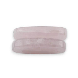 Pink quartz pair of cabochons with hole 23x16 mm no P795