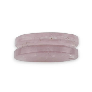 Pink quartz pair of cabochons with hole 24x15 mm no P809