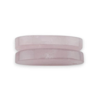 Pink quartz pair of cabochons with hole 25x13 mm no P786