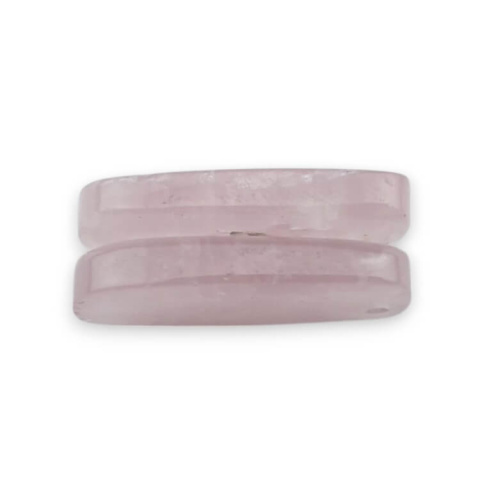 Rose quartz pair of cabochons with hole 25x14 mm no. P782 Rose quartz pair of cabochons with hole 25x14 mm no. P782
