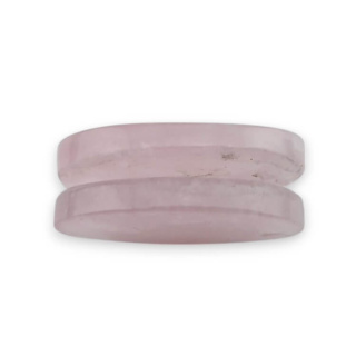 Pink quartz pair of cabochons with hole 26x16 mm no P812