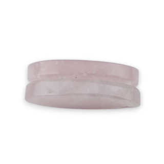Pink quartz pair of cabochons with hole 26x16 mm no P814