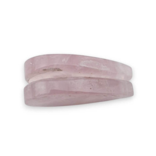 Pink quartz pair of cabochons with hole 27x15 mm no P799
