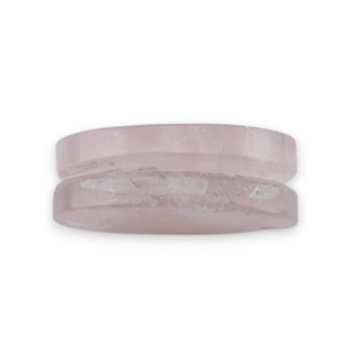 Pink quartz pair of cabochons with hole 27x15 mm no P803