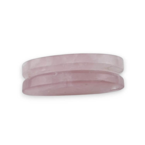Rose quartz pair of cabochons with hole 27x16 mm no. P780 Rose quartz pair of cabochons with hole 27x16 mm no. P780