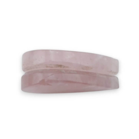 Rose quartz pair of cabochons with hole 27x17 mm no. P779 Rose quartz pair of cabochons with hole 27x17 mm no. P779