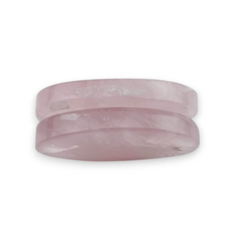 Rose quartz pair of cabochons with hole 27x18 mm no. P810 Rose quartz pair of cabochons with hole 27x18 mm no. P810