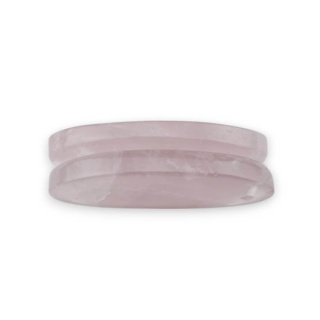 Pink quartz pair of cabochons with hole 28x15 mm no P805