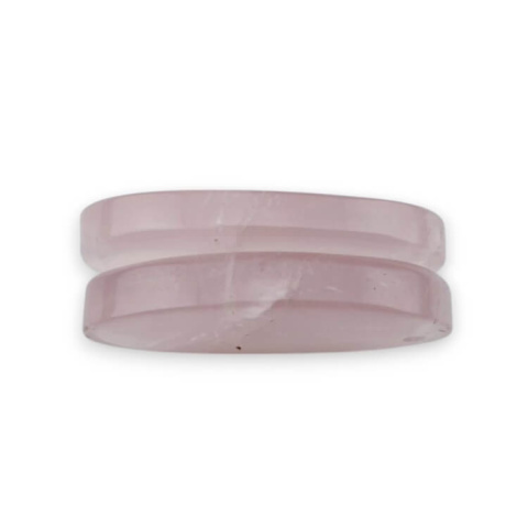 Pink quartz pair of cabochons with hole 28x16 mm no P794 Pink quartz pair of cabochons with hole 28x16 mm no P794