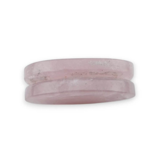 Pink quartz pair of cabochons with hole 28x16 mm no P797