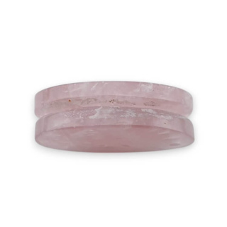 Pink quartz pair of cabochons with hole 29x17 mm no P808