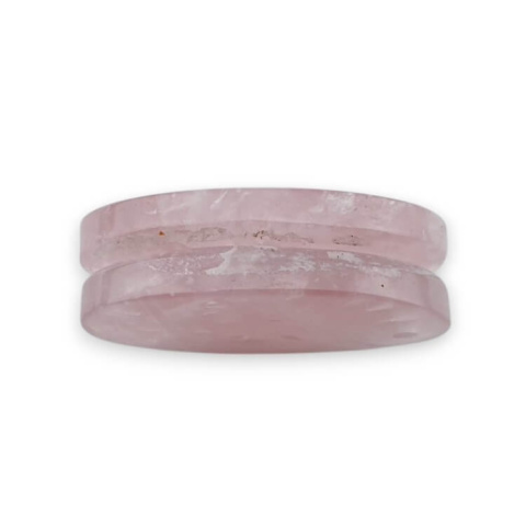 Pink quartz pair of cabochons with hole 29x17 mm no P808 Pink quartz pair of cabochons with hole 29x17 mm no P808