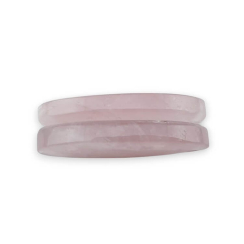 Rose quartz pair of cabochons with hole 30x14 mm no. P788 Rose quartz pair of cabochons with hole 30x14 mm no. P788