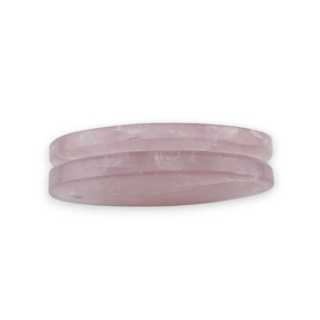 Pink quartz pair of cabochons with hole 31x17 mm no P811