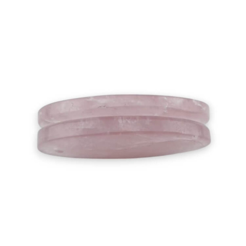 Pink quartz pair of cabochons with hole 31x17 mm no P811 Pink quartz pair of cabochons with hole 31x17 mm no P811