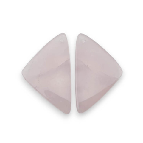 Rose quartz pair of cabochons with hole 32x19 mm no. P800 Rose quartz pair of cabochons with hole 32x19 mm no. P800