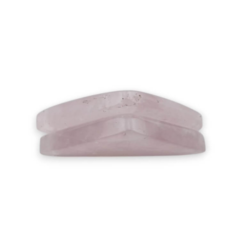 Rose quartz pair of cabochons with hole 32x19 mm no. P800 Rose quartz pair of cabochons with hole 32x19 mm no. P800