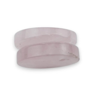 Pink quartz pair of cabochons with hole fi 20 mm no P781