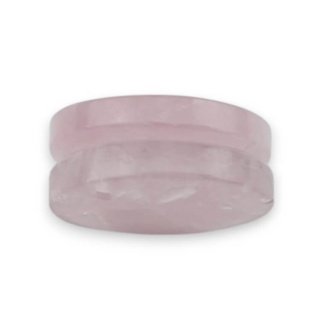 Pink quartz pair of cabochons with hole fi 20 mm no P815
