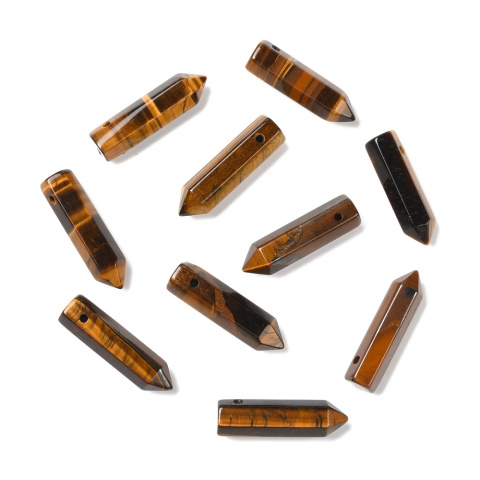 Tiger's eye faceted icicle with hole 30-33 mm 1 pc. Tiger's eye faceted icicle with hole 30-33 mm 1 pc.