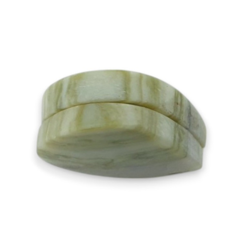 Serpentinite pair of cabochons with hole 19x17 mm no. P897 Serpentinite pair of cabochons with hole 19x17 mm no. P897
