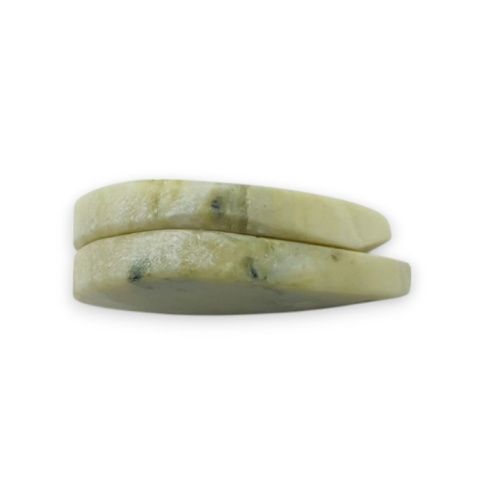 Serpentinite pair of cabochons with hole 25x17 mm no P888 Serpentinite pair of cabochons with hole 25x17 mm no P888
