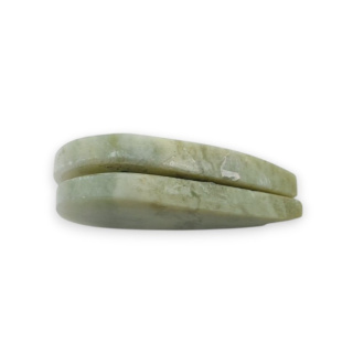 Serpentinite pair of cabochons with hole 26x14 mm no P883