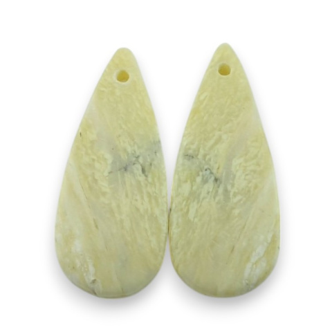 Serpentynit para kaboszonów z dziurką 27x11 mm nr P865 Serpentynit para kaboszonów z dziurką 27x11 mm nr P865