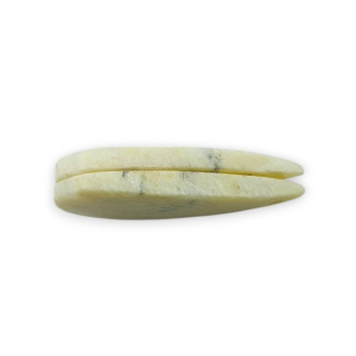 Serpentinite pair of cabochons with hole 27x11 mm no P865