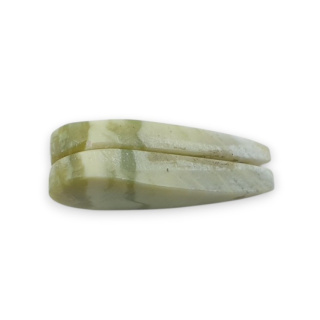 Serpentinite pair of cabochons with hole 27x12 mm no P894