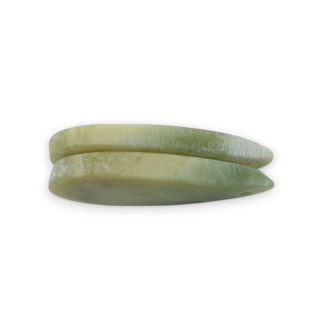 Serpentinite pair of cabochons with hole 27x13 mm no P878