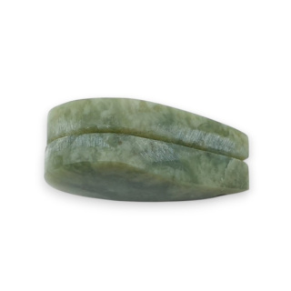 Serpentinite pair of cabochons with hole 27x16 mm no P903