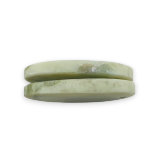 Serpentinite pair of cabochons with hole 28x12 mm no P869