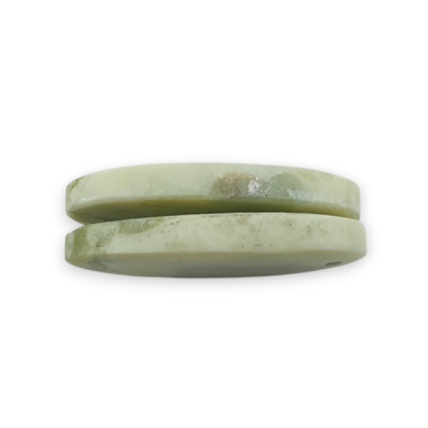 Serpentinite pair of cabochons with hole 28x12 mm no P869 Serpentinite pair of cabochons with hole 28x12 mm no P869