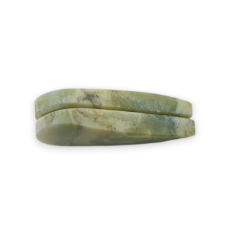 Serpentinite pair of cabochons with hole 28x13 mm no P900