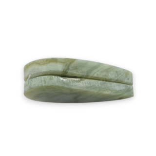 Serpentinite pair of cabochons with hole 28x15 mm no P874